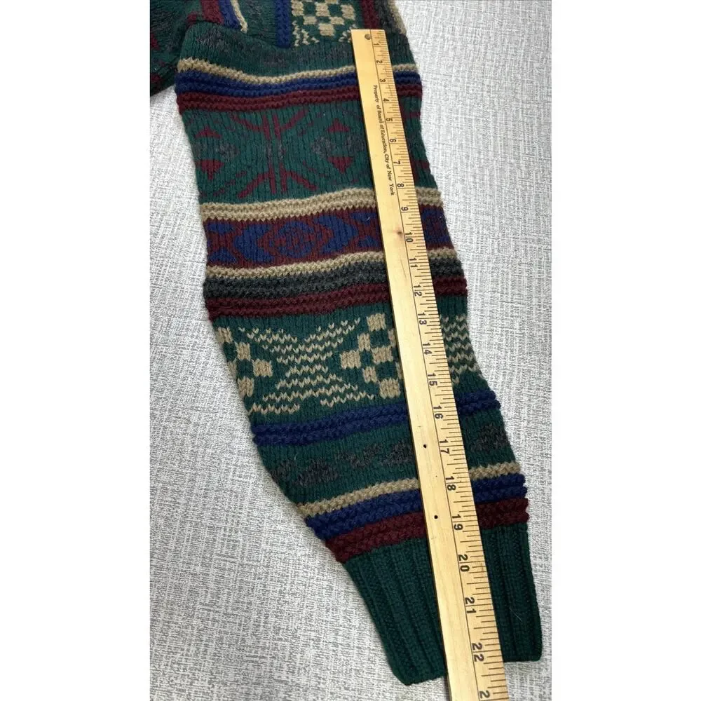 Vtg Lord Jeff Men XL USA 100% Wool Pullover Knit Better Sweater Fair isle Chunky